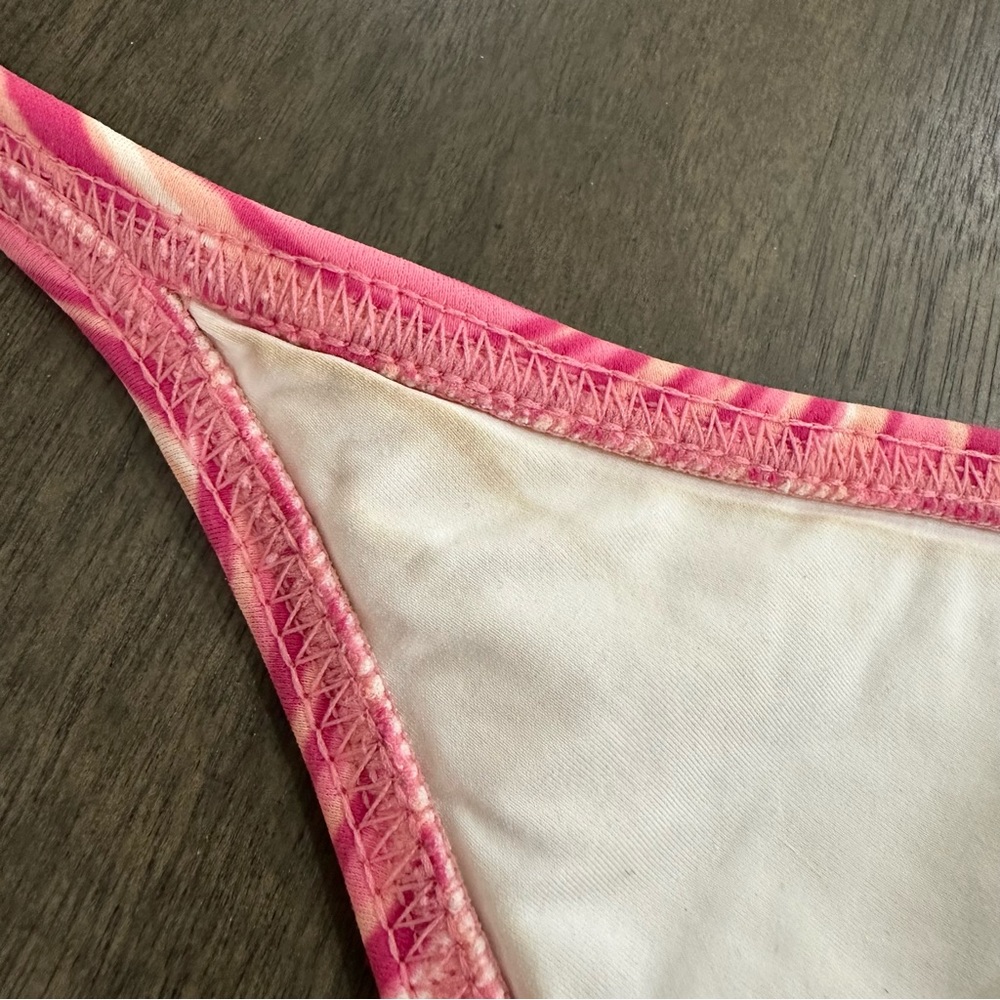 Vix Swimwear Bikini Top Beaded Pink Halter Size Medium - Picture 6 of 8